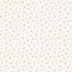 FIGO – Tiny Waddles by Jessica Yon Lo – Floral – Cream ,1/4 yard