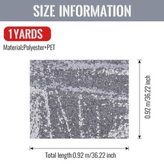 Sequin Fabric For Clothing Toy Decoration Tablecloth DIY Silver 1 Yard