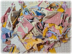 Vintage Quilt Scrap Cutter Quilt Scrap Pieces Slow Stitch, Junk Journal, Bag 6
