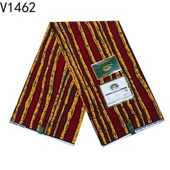 6 yards New Red Yellow color Ankara fabric. 100% cotton.