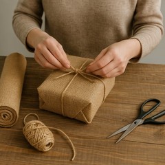 Oasis Hessian Fabric Roll (50cm x 3m) — Natural Jute for Craft & Décor