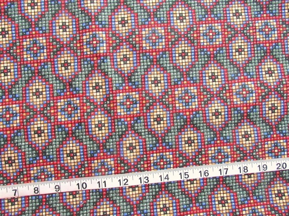 1 yd 100% Cotton Fabric Mosaic Pattern , Tiny Squares