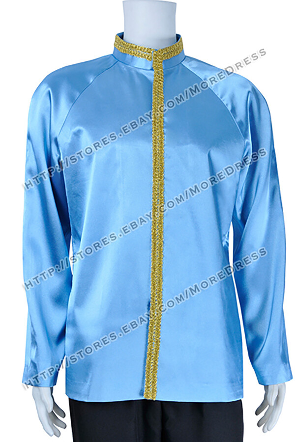 Spock Costume for Star Trek Officer Cosplay Uniform Coat Jacket Only Satin Blue