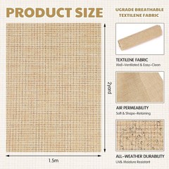 Vinyl Woven Mesh Sling Fabric 1.5 X 2 Yards Outdoor Patio Chair Fabric Woven Wa