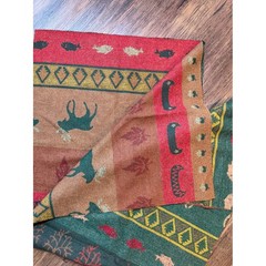 Pendleton Wool Fabric Remnant 20×120″ Moose Lodge Cabin Reversible 2 Panels