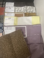 Fabric Samples Square Jab, Kufri, Carlucci Lot of 70 PC Multi Color Design