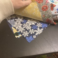 Quilting Squares Rectangular Precut Deer Blue Flowers Birds Solids Cotton Green