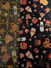 Magical Snacks On Black #33 Inspired Tumbler Cut Fabric Cotton Woven 9×13”