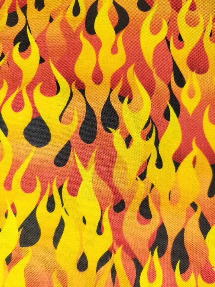 Timeless Treasures of SoHo Fabric Yellow Flames CAR-C5400 Quilting Crafts 80×44