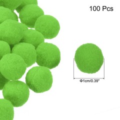 Pom Felt Balls Fabric 1cm 10mm Apple Green for Crafts Project DIY 100 Pcs