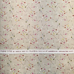 Moda Make Time Sewing Themed Cotton 1/2 Yard Bundle 3 Prints Aneela Hoey