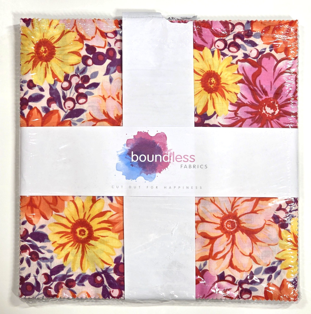 Layer Cake 10” Boundless Fabrics Hey Dahlia 1-43-005-42/SYM16580 Pink Blue White