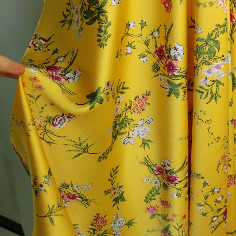 1Yard*150cm Soft Crepe Charmeuse Material Fabric Dress Scarf Tecido Tilda