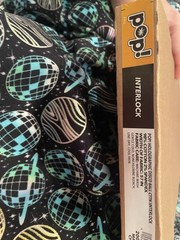 Holographic Disco Planets Cotton Spandex Knit Fabric 57” Wide by Pop! 2+ Yd