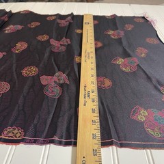 SILK Black-Purple, FABRIC 1 Yard x 22 Inches Wide or 36 Inches x 22 Wide