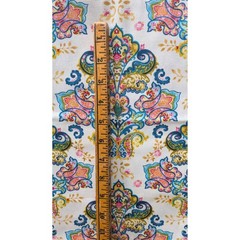 Hobby Lobby Bright Paisley Fabric Multi Color Medallion Damask 46×78 2.16 Yards
