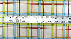 Fresh Fusion Spring Plaid Green Blue Orange Plaid Cotton Fabric BTHalfY #28