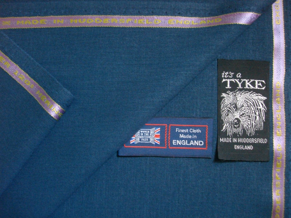 45% WOOL & 55% POLYESTER SUITING FABRIC IN UCLA BLUE MADE IN ENGLAN By the Meter