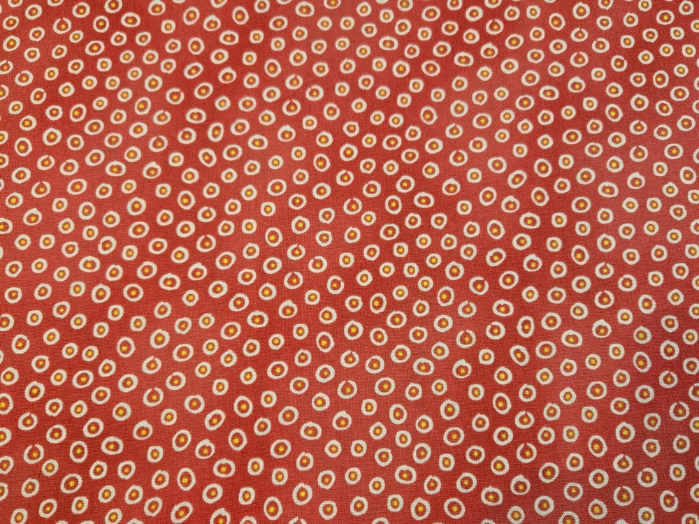 AUNT LINDY’S PAPER DOLLS Dark Pink Dots, Blue Hill Cotton Fabric HALF YARD