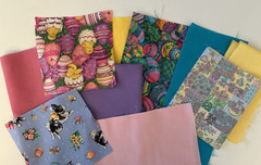 Easter Fabric, Lot of 10 Different Fabrics, sizes vary, (cotton/cotton blnd) GR8