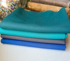 Cotton Fabric !/2 Yard Bundle Lot of 4 Deep Solid Colors For Crafting Quilting