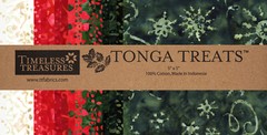 Tonga Treats Batik Fabric Festive 5″X5″ – 42 Pieces Christmas Timeless Treasures