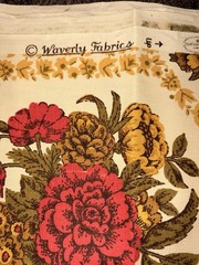 Waverly Bonded Fabric Material ASHBURN Fruit Flowers Floral 6 Yards 48”x216”