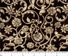 Tan Novelty Design on Brown B/G-108″ Wide-Choice Fabrics-BTY