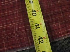 Thick plaid red flannel material Dark Red 42 X 53 Camping And Other Outside Gear