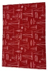 Solarium Outdoor Fabric Sailing Sailboats 1 Yard Red RichLoom Screen Print 54”
