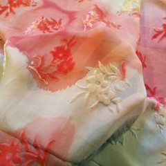 Colorful Velvet Devore Burnout w/ Flowers – Soft and Pretty!