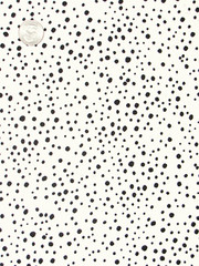 Dot Scatter Fabric Half-Yard Pepper Dots Black on White Cotton Loralie Designs