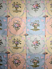 Joan Kessler Concord Fabric Floral Pink Pastel French Country Cotton Bows /BDFG4