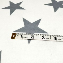Gray Stars White Brushed Sweater Knit Fabric 56″ By The Yard Soft Cozy