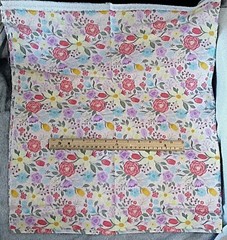 2 yd + 3″ x 44″ Peach Print 100% Cotton Sewing or Quilting Fabric