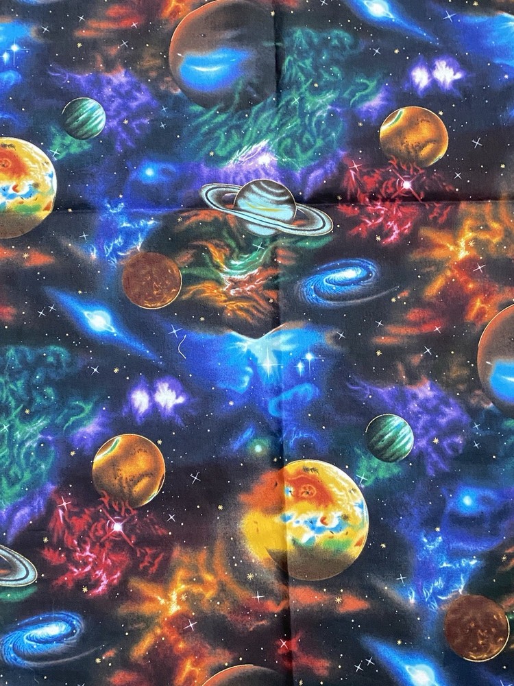 STARGAZERS Space PLANETS Cotton Fabric by Robert Kaufman 1 yd