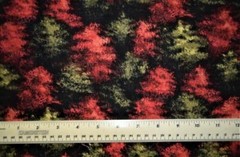 Fall Forest red green trees autumn By the 1/4 yard cotton fabric Jo Ann Fabrics