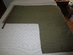 3995. THIN PLEATED STRIPED Upholstery FABRIC – 53-1/2″ x 3/4 yd. +