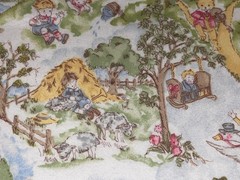 1/2 Yd Vintage “Nursery Thyme” Rhyme FLANNEL by Dona Mollo General Fabrics