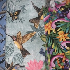 Quilting Fabric Lot of 17 Prints Novelty Animals Cotton variety