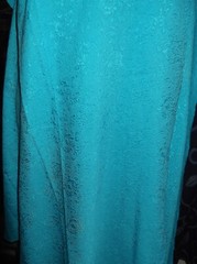 TURQUOISE BLUE SILK JACQUARD CREPE FABRIC, 120cm wide NEW, EVENING,BRIDAL, AUST