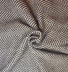Home Decor Chenille Herringbone Fabric Black/White Chevron Houndstooth 54″ wide
