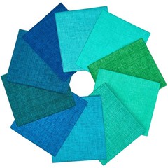 10 PCS 18×21 Inch Fat Quarters Midnight Oasis Cotton Quilting Fabric Bundles
