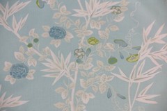 SCALAMANDRE CURTAIN FABRIC “Jardin De Chine 6.4 METRES CIEL 100% COTTON