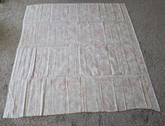 Portfolio Textiles fabric floral muted antique rose flowers Teflon 2+ yards
