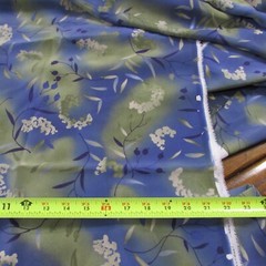 OOP Blue Green FOREST FABRICS Inc. 1997 Textured Fabric 46 x 132″