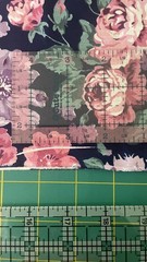 Vintage Wamsutta Cabbage Rose Floral Fabric 44″ x 3yds & 35″ Purple Pink Cotton