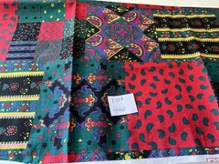 Quilting Sewing Crafts Fabric Lot Green Red Blue White Stripes Patchwork Solid