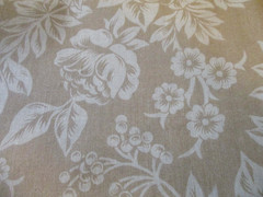 5-3/4 YDS TAN ON TAN FLOWERS 100% COTTON CRANSTON VIP OOP