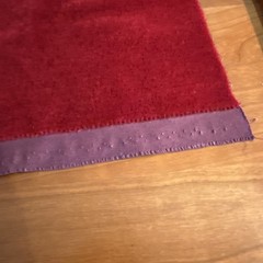 DESIGNER PLUSH MOHAIR RED VELVET WOOL MULTIUSE FABRIC SAMPLE 11″X20″